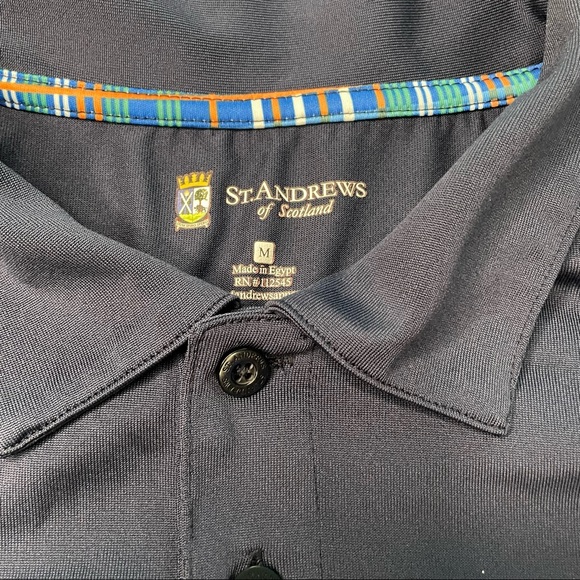 St Andrews of Scotland Mens Medium Size Golf DriFit Polo Shirt - Picture 2 of 3